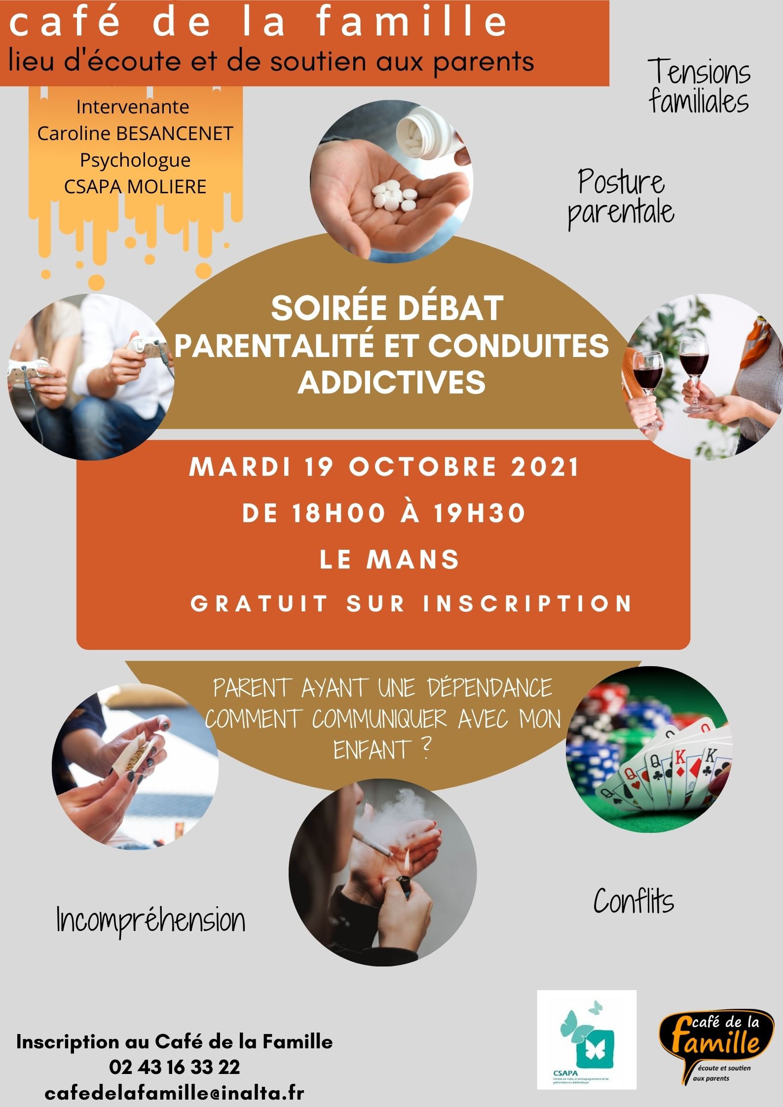 Soirée débat Parentalité et conduites addictives 19.10.2021